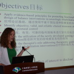 Dr. April Gamble, Physical Therapist, presents at Shanghai University of Traditional Chinese Medicine.