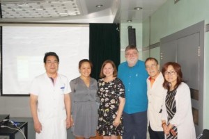 Dr. Eldon Schulz with BoAi staff and Dr. Alan Mease, Medical Director, Beijing LIH Olivia's Place, and Susan Zhu, LIH Olivia's Place
